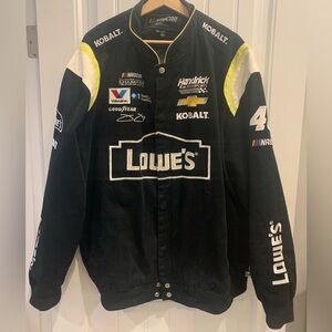 NASCAR Jimmie Johnson Lowe’s Black Jacket JH Design Mens Size 3XL XXL